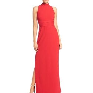 Red full length Aidan Mattox dress BNWT